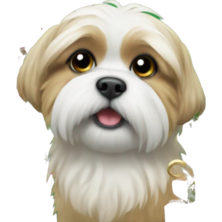 Shitzu Christmas  emoji