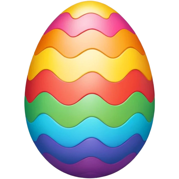 Zigzag egg Rainbow  Color Theme  emoji