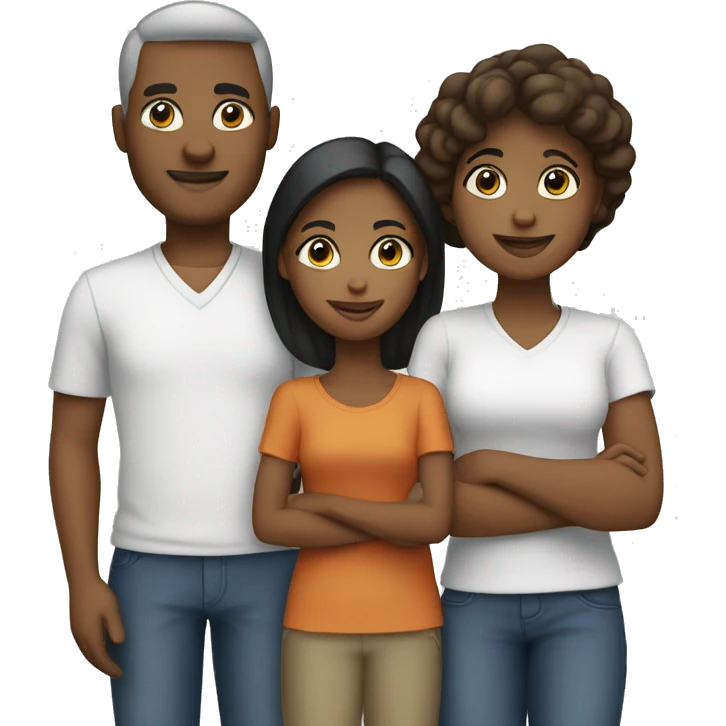 A family of four white emoji