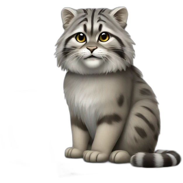 Pallas cat working with laptop emoji