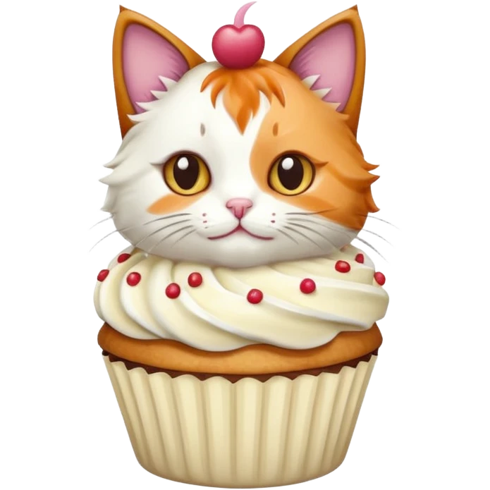 cat holding a cupcake emoji