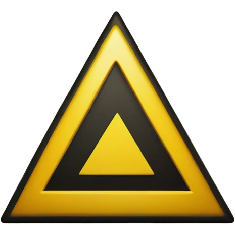 a yellow triangle with an exclamation symbol (!) in the middle emoji