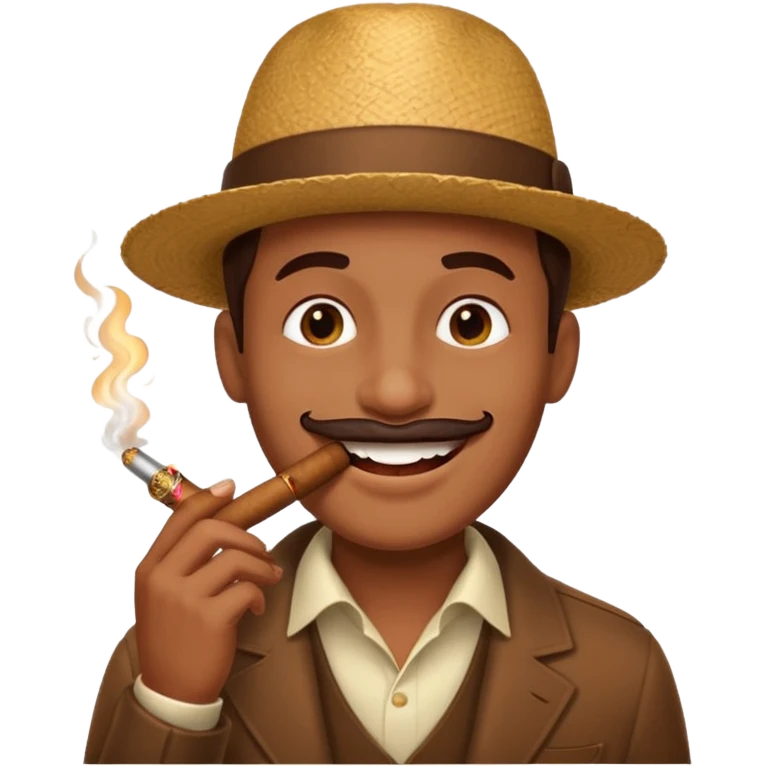 😄con un sigarro en la boca emoji