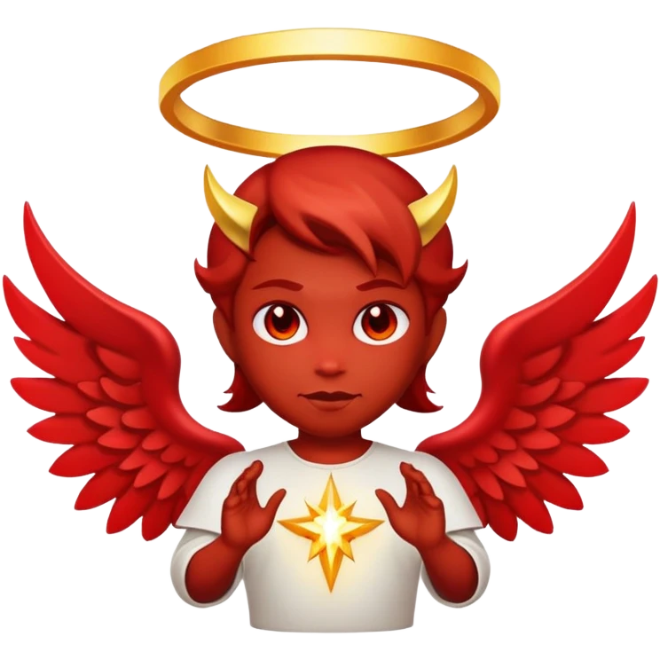 devil with angel halo emoji
