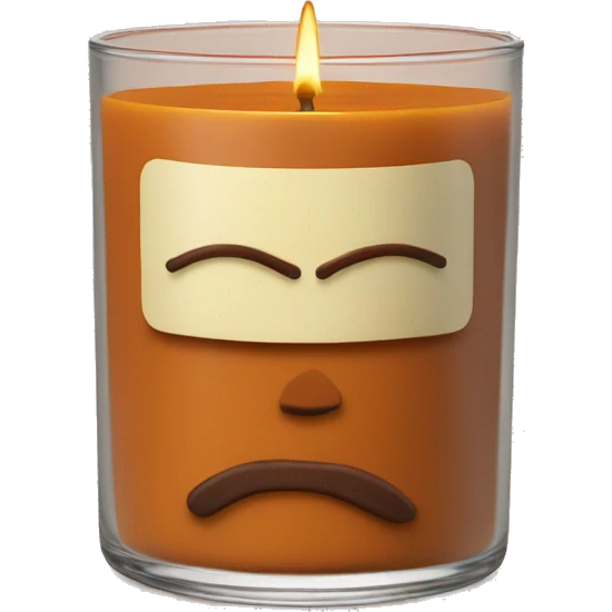 Brown Pumpkin Spice scented candle emoji