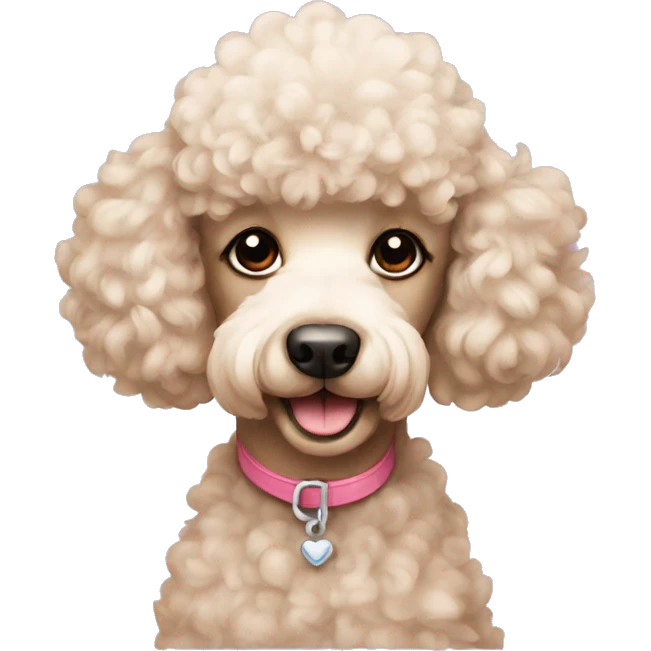 Poodle love emoji