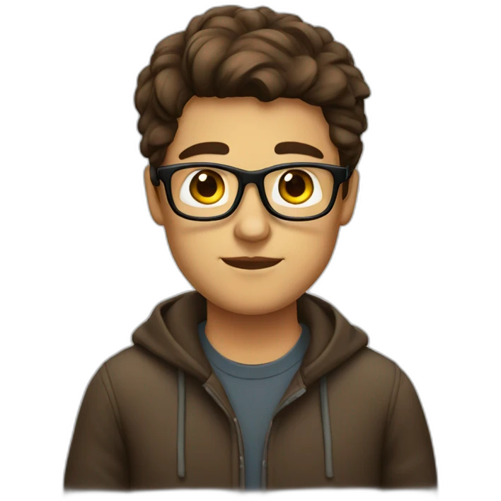 Person, brown, glases, fat,nice, brown hair,brown eyes  emoji