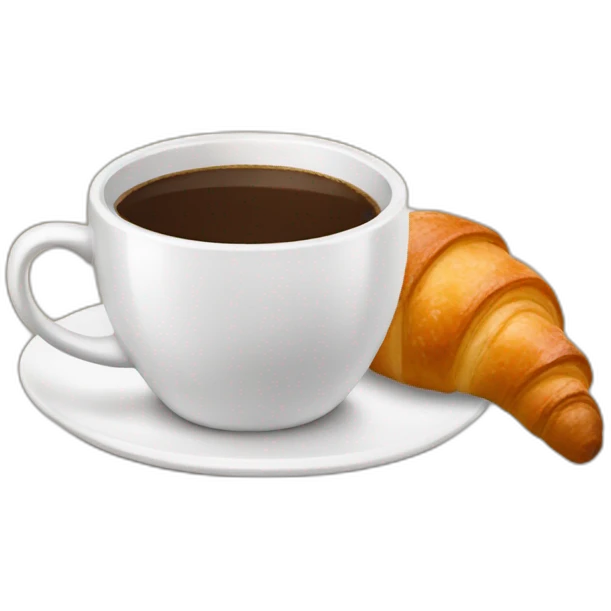 Coffee and French Croissant emoji