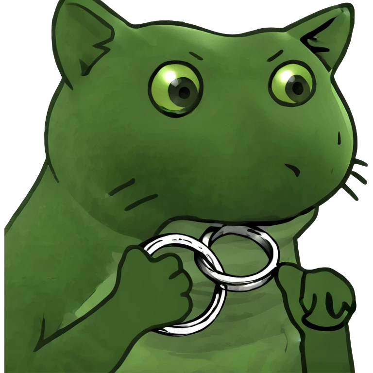 Cat waring rings emoji