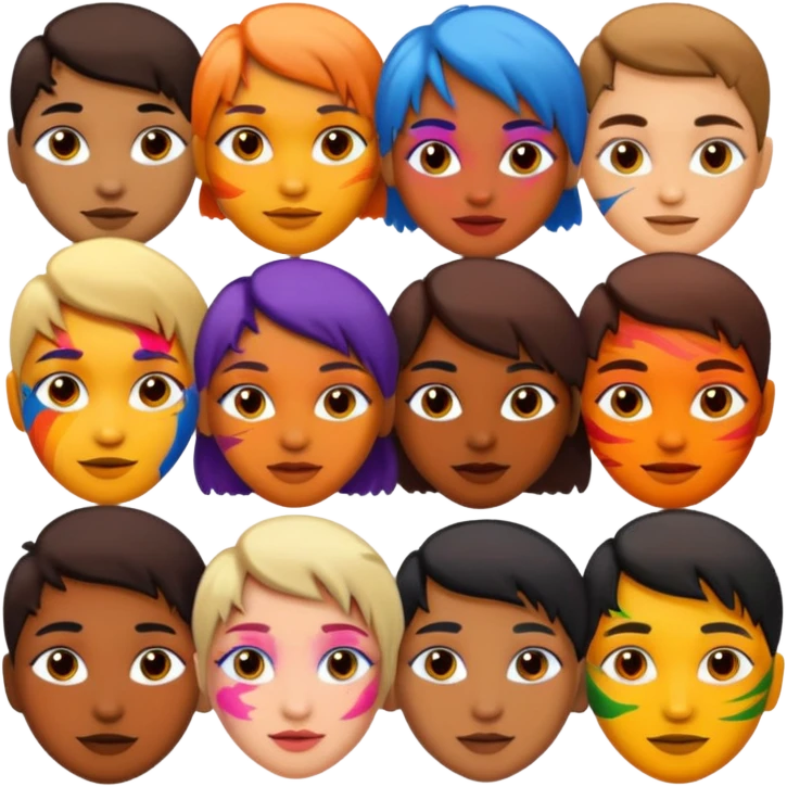 painted faces emoji