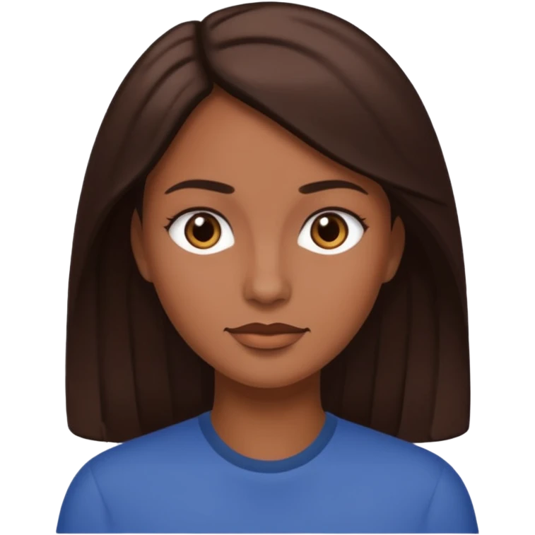 femme blanche brune avec des cheveux lisse (cheveux plus foncé presque noir) emoji
