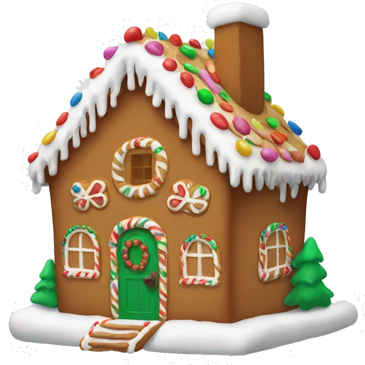 Gingerbread house emoji