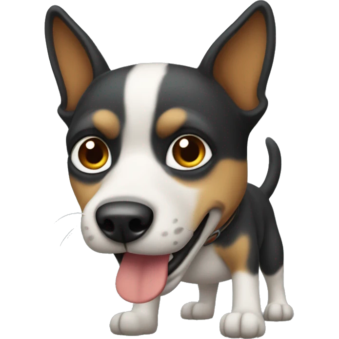 perro haciendo sentadillas emoji