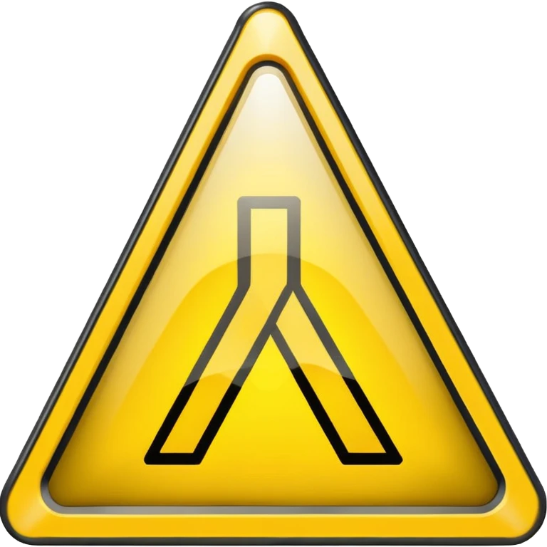 Crosswalk Light icon , Flashing yellow caution. emoji