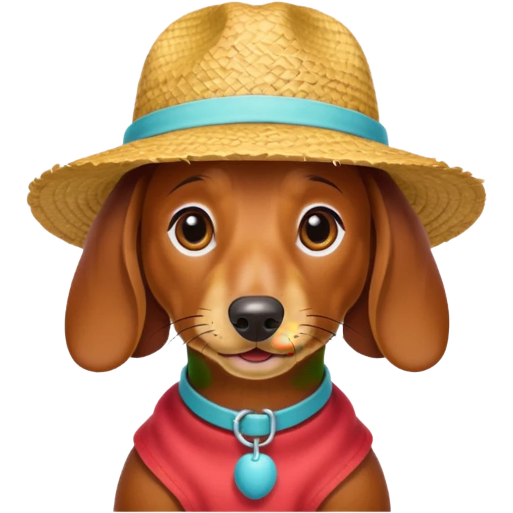 Weiner dog in summer emoji