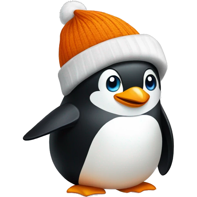 penguin with russain hat emoji