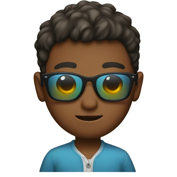 boy with a pair of sunglasses emoji