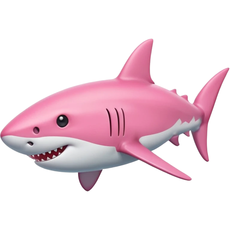 Pink shark emoji