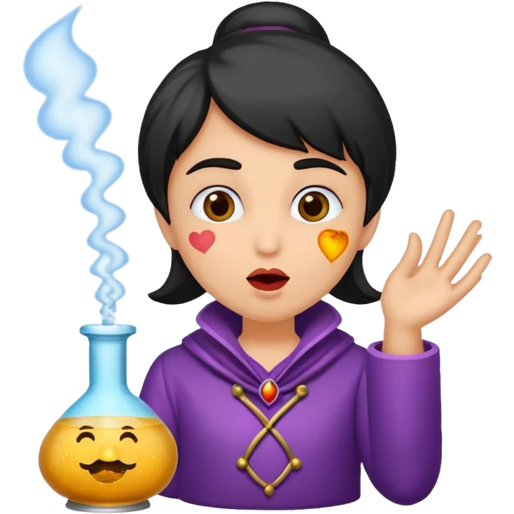 potion maker blowing kiss made of spark dust emoji