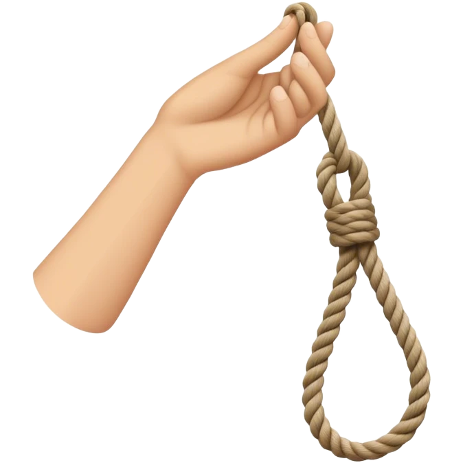 hand letting go a rope fall emoji