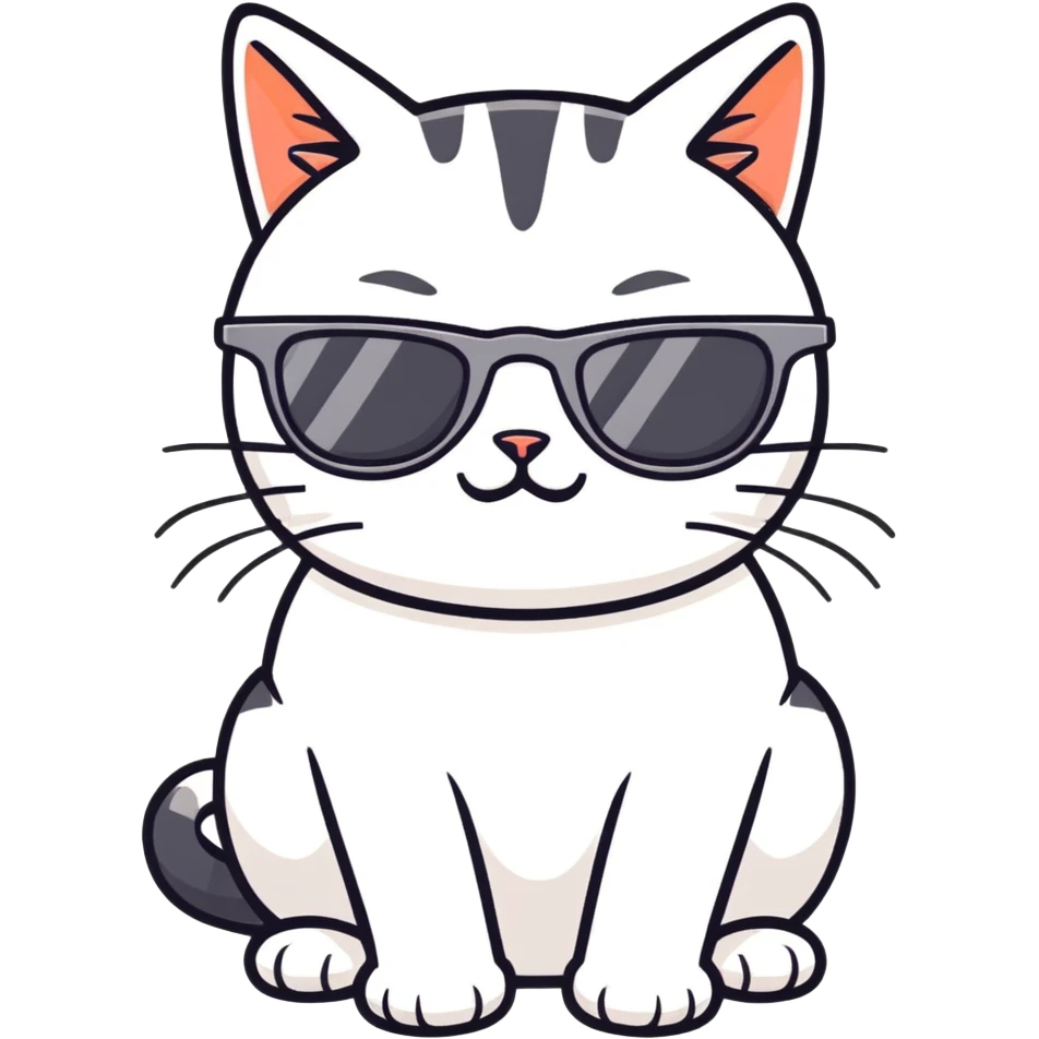 Cat with sunglasses emoji