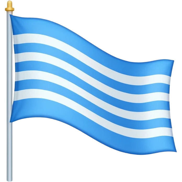 White flag with blue horizontal line in center emoji