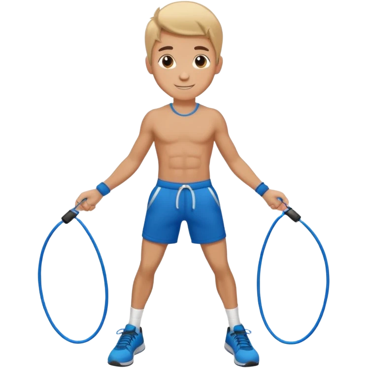 Boy with single Skipping Rope emoji