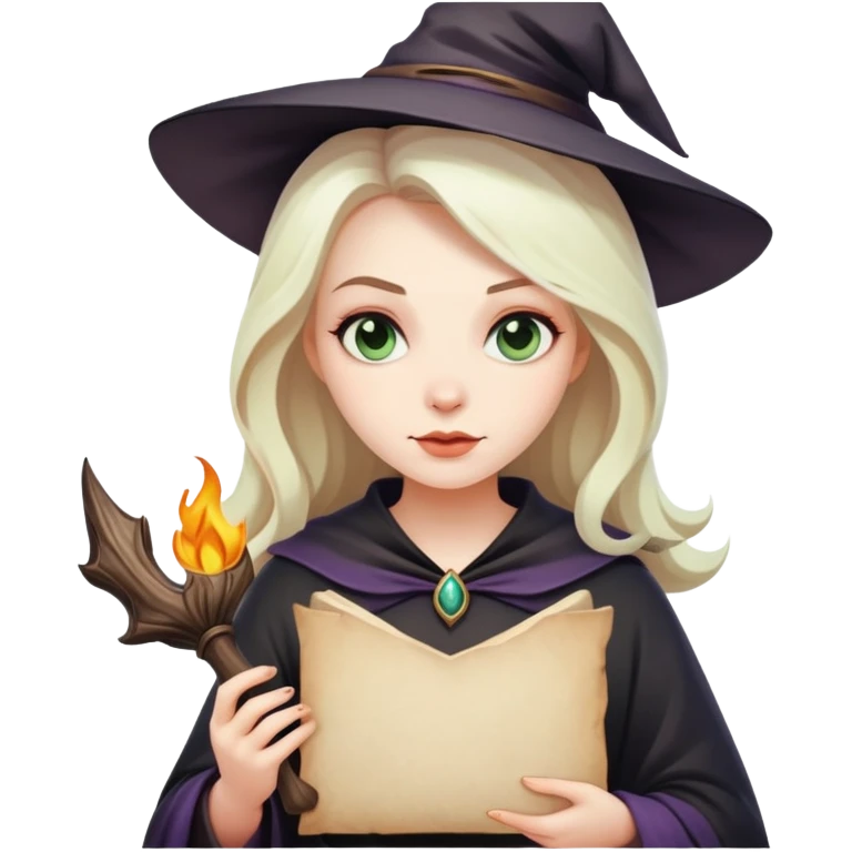 Witch holding a piece of paper  emoji