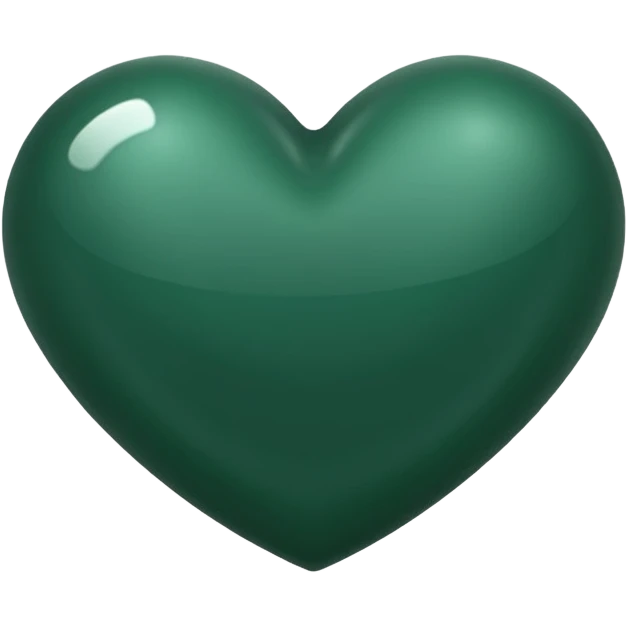 Dark green heart emoji