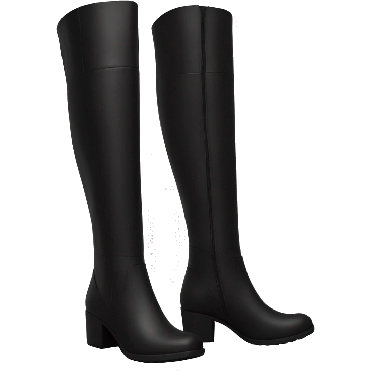 Black leather knee high boots emoji