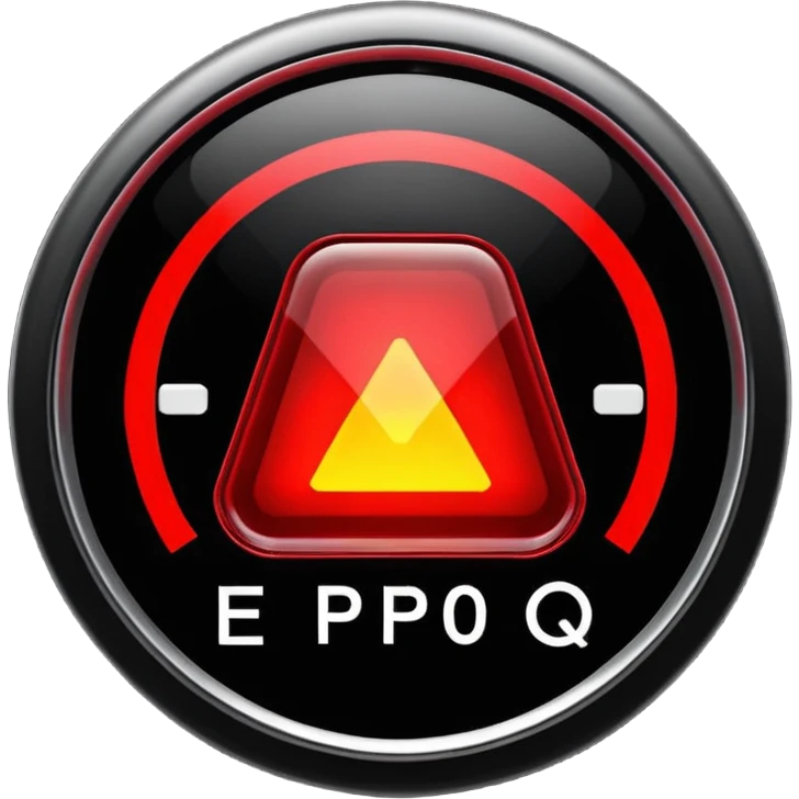 Engine warning light for car emoji