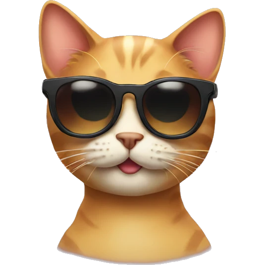Cat with sunglasses emoji