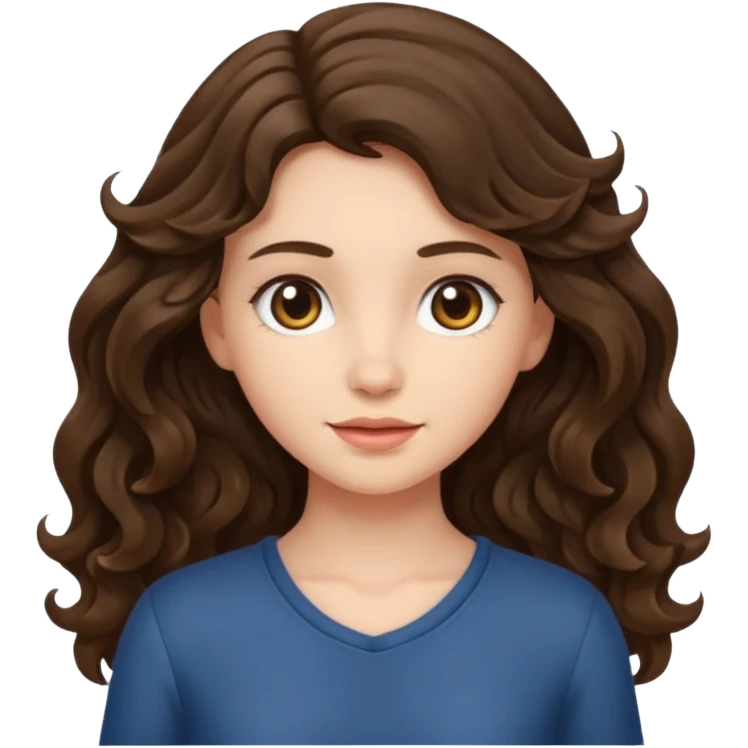 Brunette girl wavy nothing underneath full body  emoji