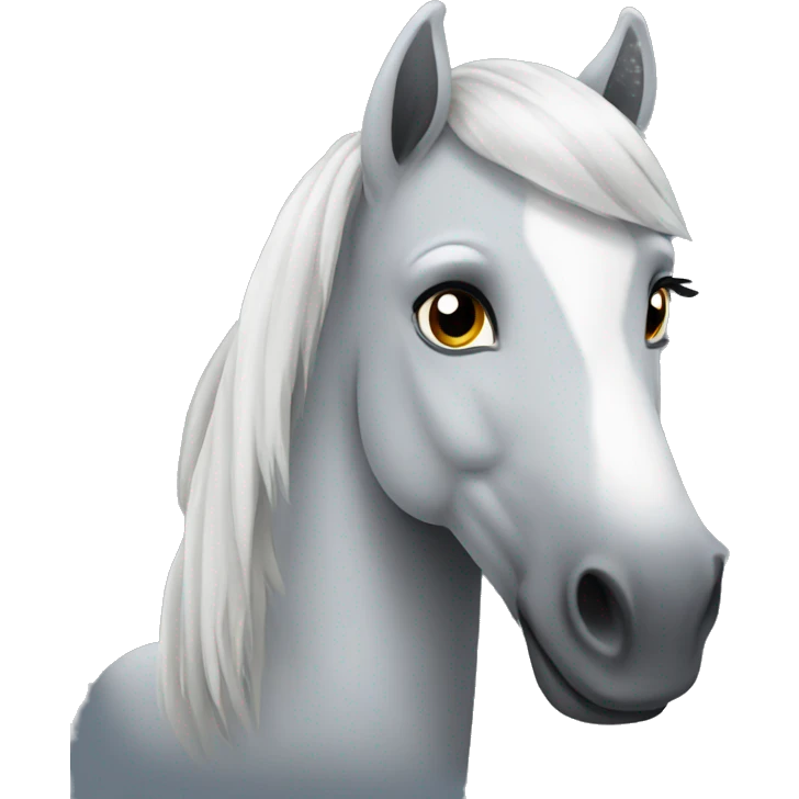 Grey pony emoji