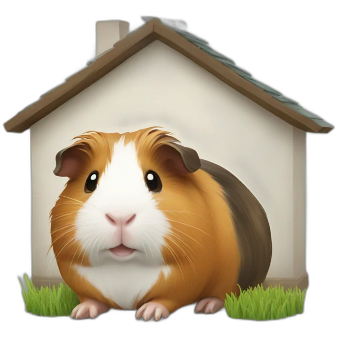Guinea pig and house emoji