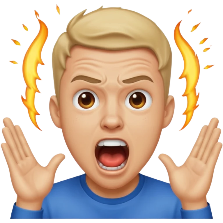 of speed/ Darren Watkins, a famous youtuber streamer looking and screaming emoji