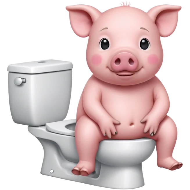 Pig on the toilet  emoji