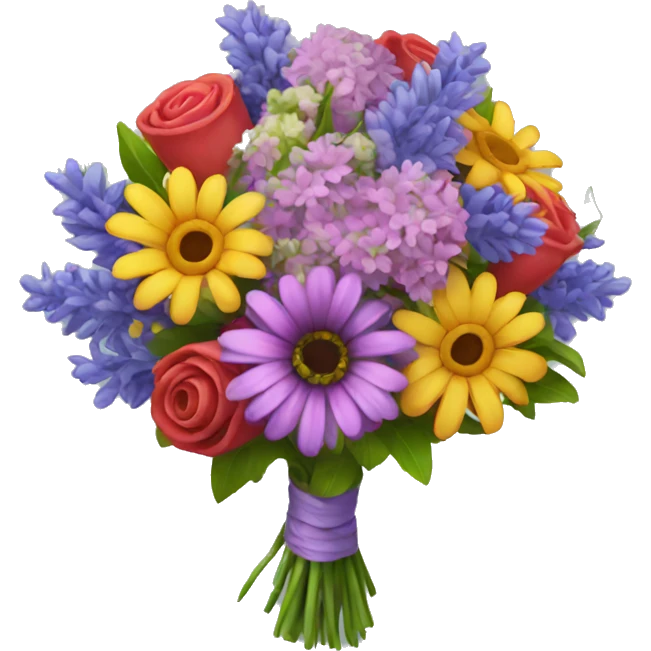 Colorful bouquet emoji