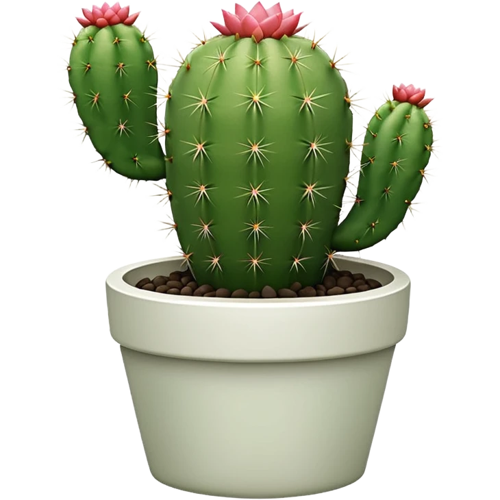 Cactus + white pot, Window Plants. emoji
