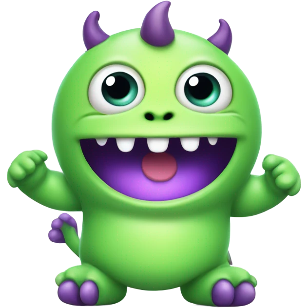 kind funny baby monster emoji