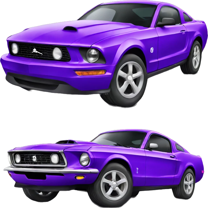 Purple mustang car emoji