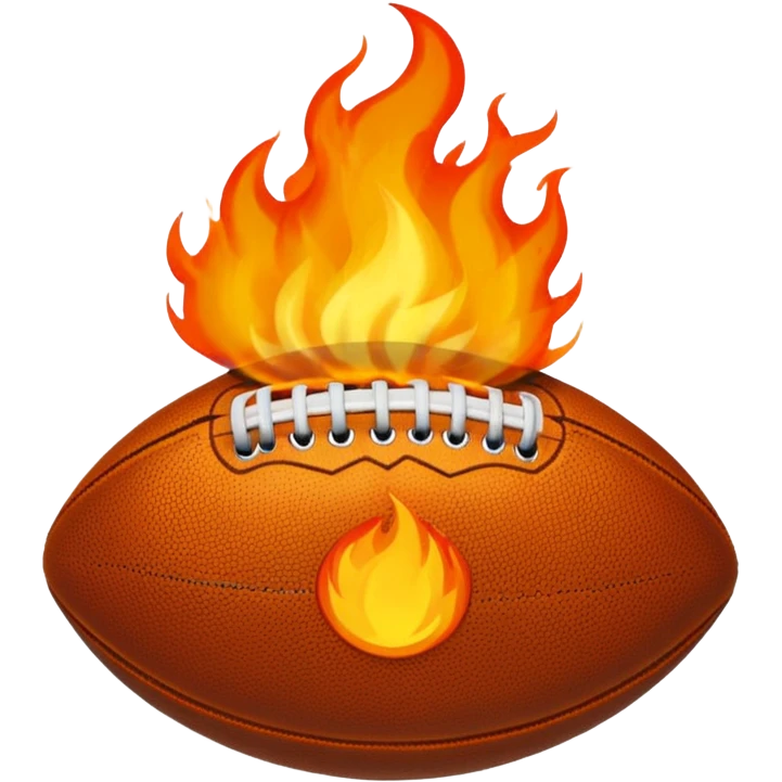 a flaming footblal emoji