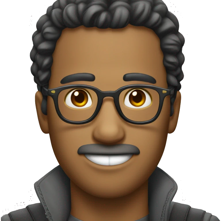 Un Chico de pelo hasta el cuello y usa lentes emoji