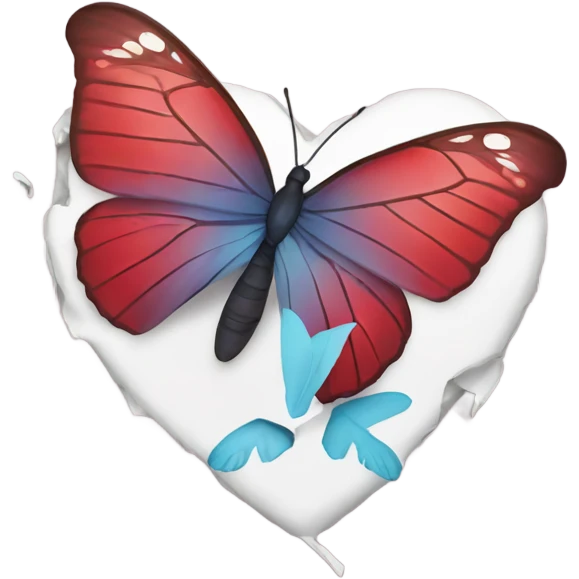 broken heart with butterfly emoji