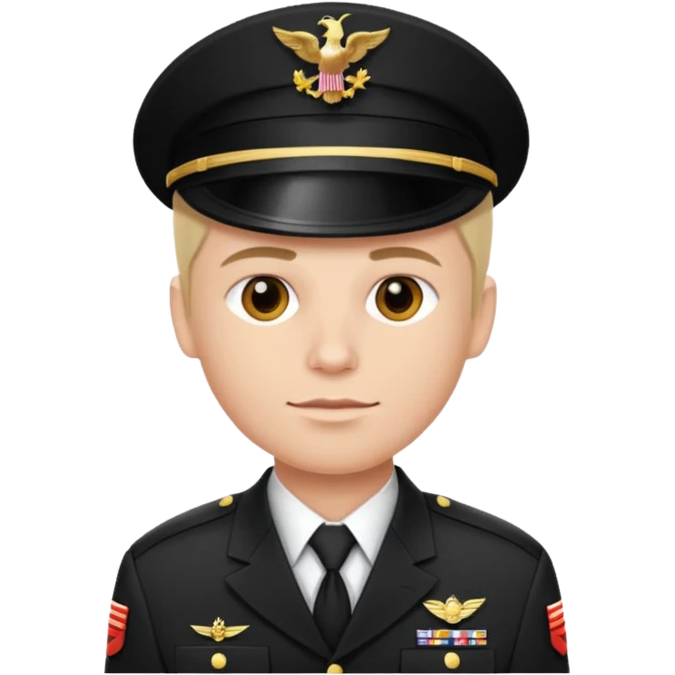 make a handsome white-skinned US soldier emoji