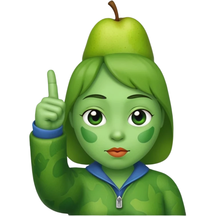 Eine Birne die Mittelfinger zeigt  emoji