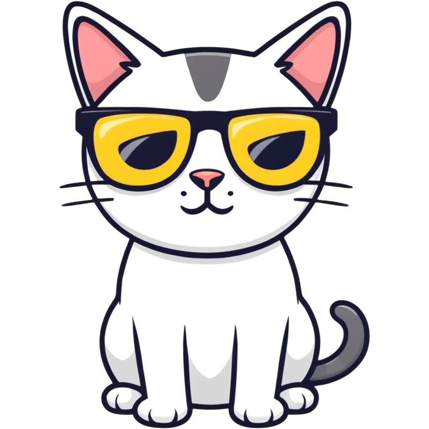 Cat with sunglasses emoji