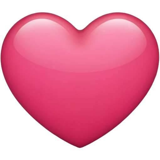 Reddish pink color heart emoji
