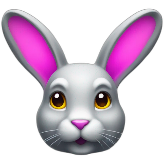 neon rabbit attention emoji