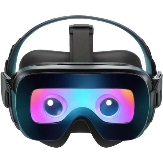 AR VR headset projected curved screens emoji